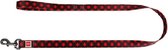 WAUDOG Red Tartan Hondenlijn / Hondenriem - Nylon - Rood / Zwart geblokt - Breedte: 15 mm - Lengte: 122 cm