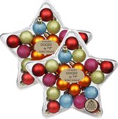 Inge Christmas Goods kerstballen gekleurd - 40 stuks - kunststof - 3 cm