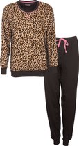 Irresistible Dames Pyjama - Katoen - Bruin - Maat XL