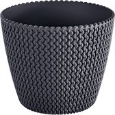 1x Pots de fleurs Splofy en plastique 40 cm anthracite - Pots de fleurs de fleurs pour l'intérieur et l'extérieur