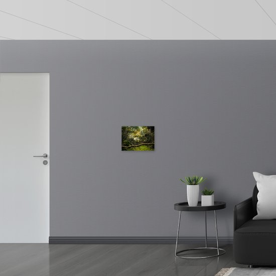 WallClassics - Bois - Troncs, Branches et Feuilles en Bouquet - 40x30 cm - 12 mm d'épaisseur - Photo sur Bois (Avec Système d'accrochage)