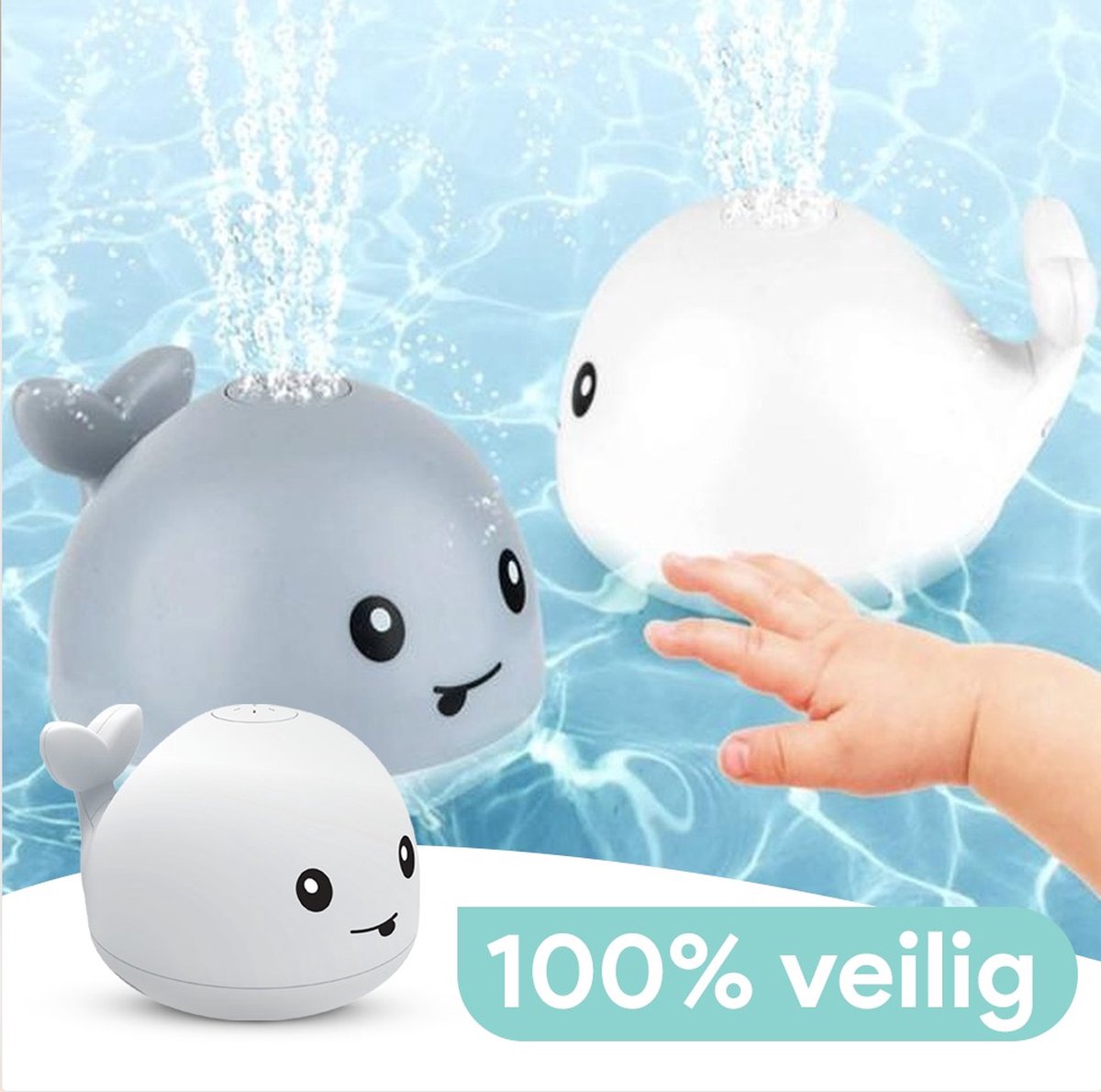 Noüka - Jouets de Bain, Animaux Bleu Pâle Multi - Charlotte et Charlie