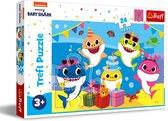 Trefl - Puzzles - "24 Maxi" - Happy Baby Shark / Viacom Baby Shark