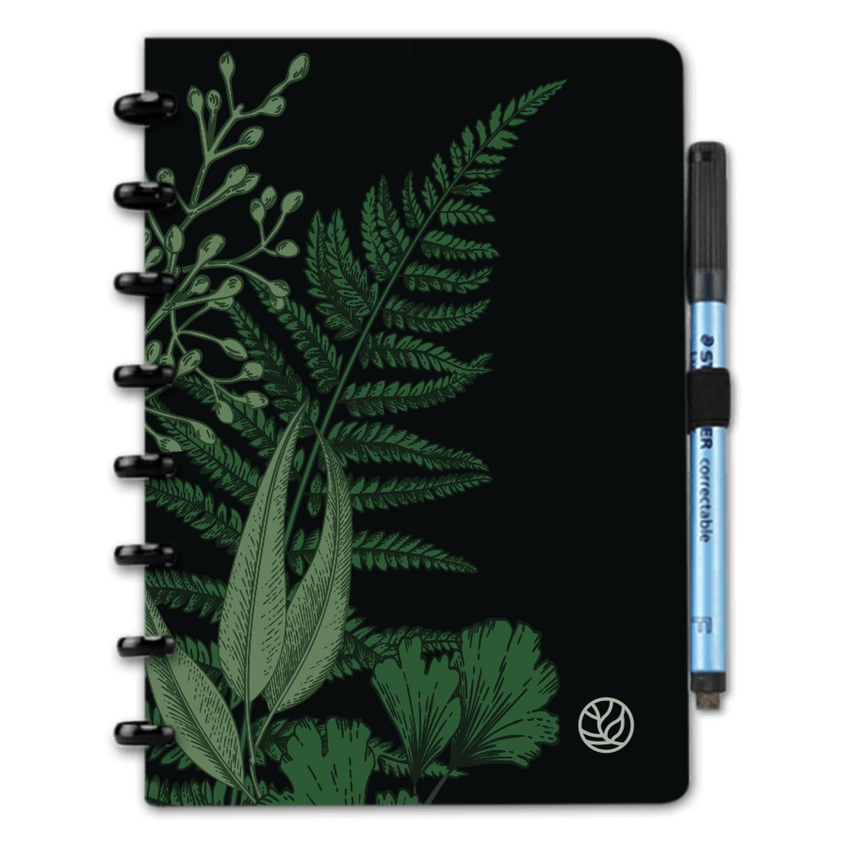 GreenBook - Uitwisbaar Notitieboek - A5 - All-in-one - Forest Green - mix Planner/ To Do/ Lijn / Blanco