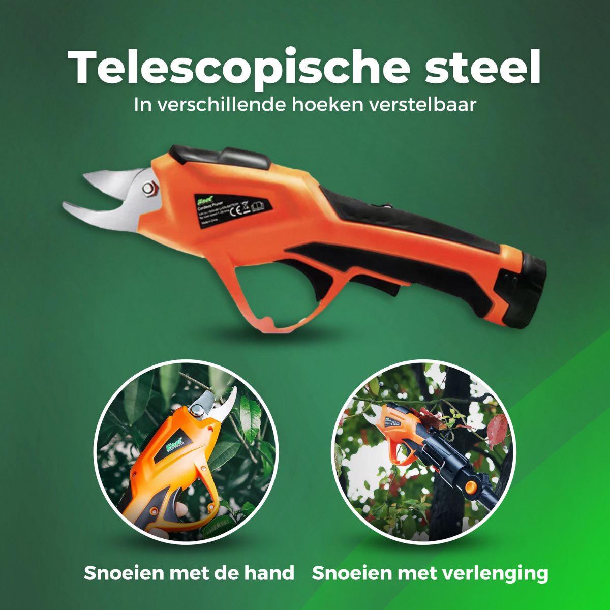 NovarGarden® Elektrische Snoeischaar - Met Telescopische Steel - Accu -  Heggenschaar -... | bol.com