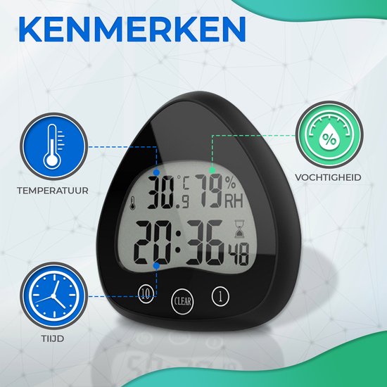 BronStore® Douche Timer Pro Timer Douche Showertimer Hygrometer