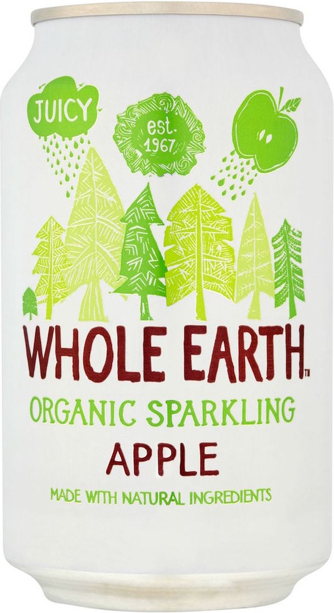 Whole Earth Sparkling Apple 330ml 24 x 330ML - Voordeelverpakking