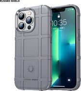 GSMNed – iPhone 13 Pro Max – flexibel hardcase – Hoogwaardig hardcase – Shockproof Hoesje – Grijs