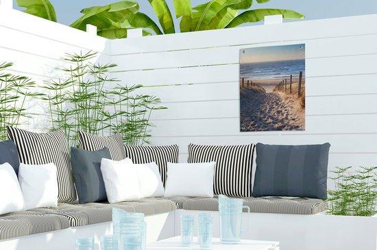 Décoration de Jardin Sable - Plage - Dune - Mer - Eté - 30x40 cm - Toile de jardin - Poster extérieur