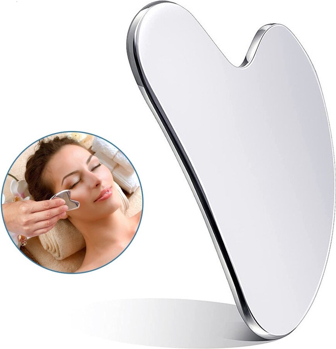 Goedkoopste Gua Sha van RVS voor gezichtsmassage