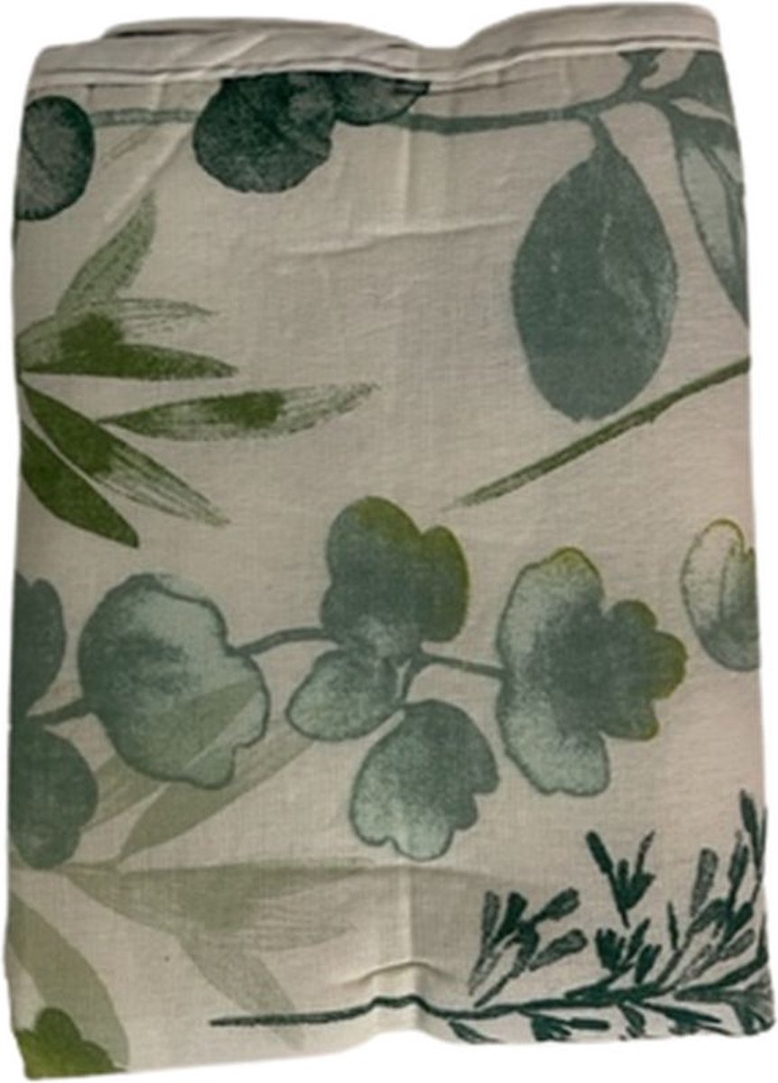 Strijkplankhoes Bladeren - Groen / Wit - 49 x 135 cm - Strijken - Strijkijzer - Hoes - Cover hoes - Strijkplank