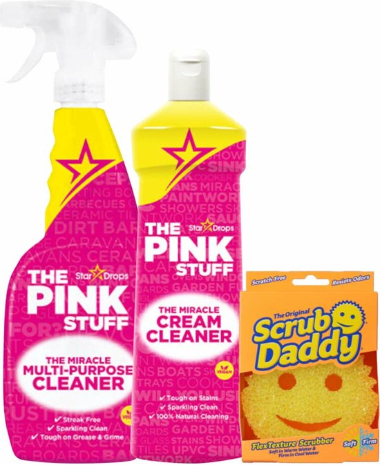 Scrub Daddy Spons & The Pink Stuff Schoonmaak Pakket