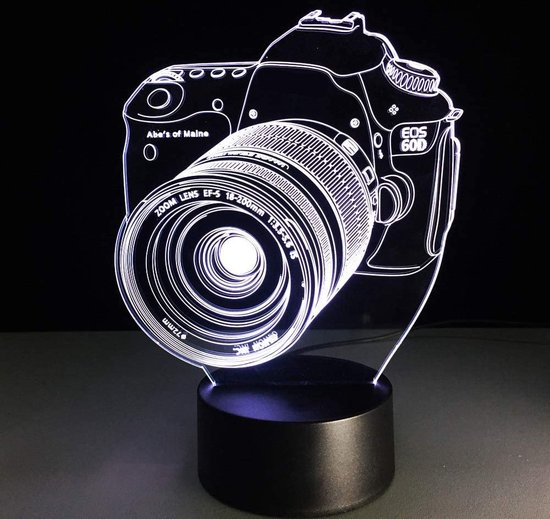 SCA. (3) 3D LED lamp - LED 3D-illusie - 7 kleuren