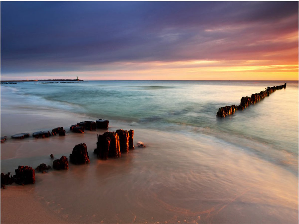 Fotobehang - strand  - zonsopgang.