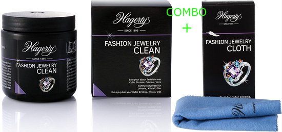 Hagerty Combo fashion jewelry clean - 170 ml + Hagerty fashion jewelry Cloth 30x35 cm