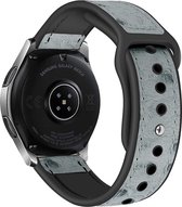Strap-it smartwatch bandje leer - leren siliconen hybrid bandje geschikt voor Huawei Watch GT 2 42mm / GT 3 42mm / GT 3 Pro 43mm - Polar Ignite / Ignite 2 / Ignite 3 / Unite / Pacer - Amazfit GTS 1-2-3-4 / Bip / GTR 42mm - grijs