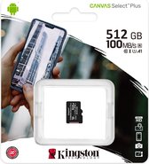 Kingston 512GB microSDHC Canvas Select Plus 100R A1 C10 Single Pack zonder Adapter