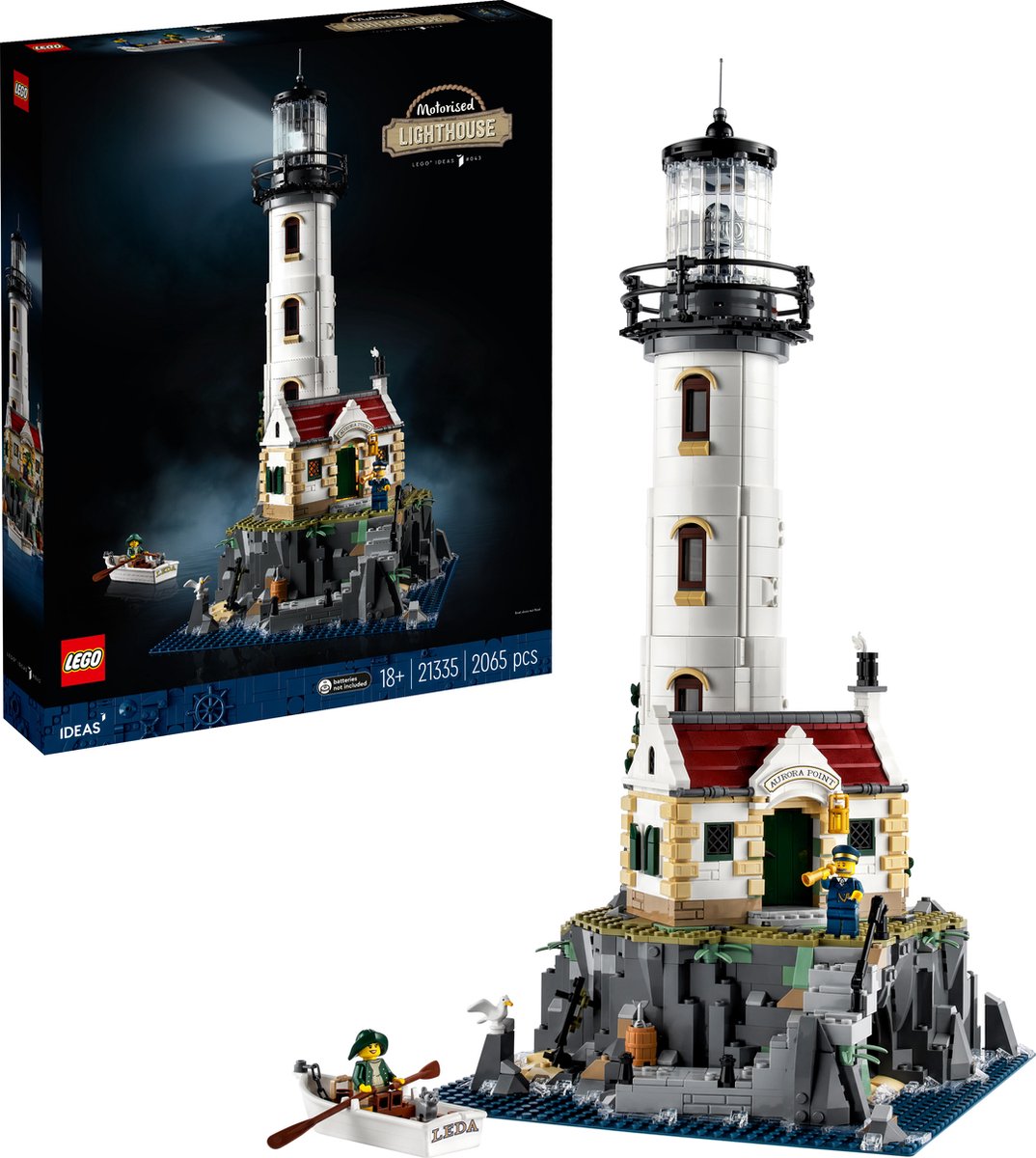 LEGO Ideas Gemotoriseerde vuurtoren met Lichtjes, Modelbouwset voor Volwassenen - 21335 — afbeelding 22