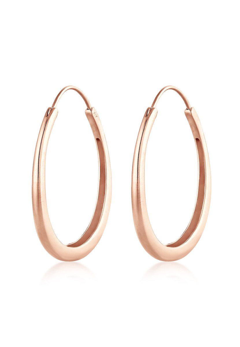 Elli Dames Oorbellen Basic oorringen Hänger Oval Geo Trend 925 Silber