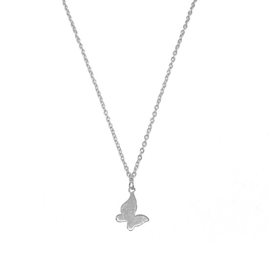 Butterfly necklace silver