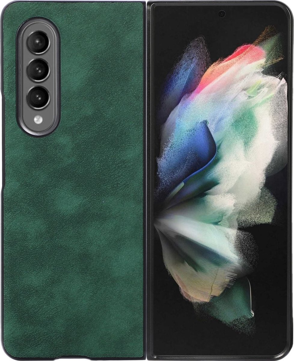 Mobigear Hoesje geschikt voor Samsung Galaxy Z Fold 4 Telefoonhoesje Hardcase | Mobigear Excellent Backcover | Galaxy Z Fold 4 Case | Back Cover - Groen
