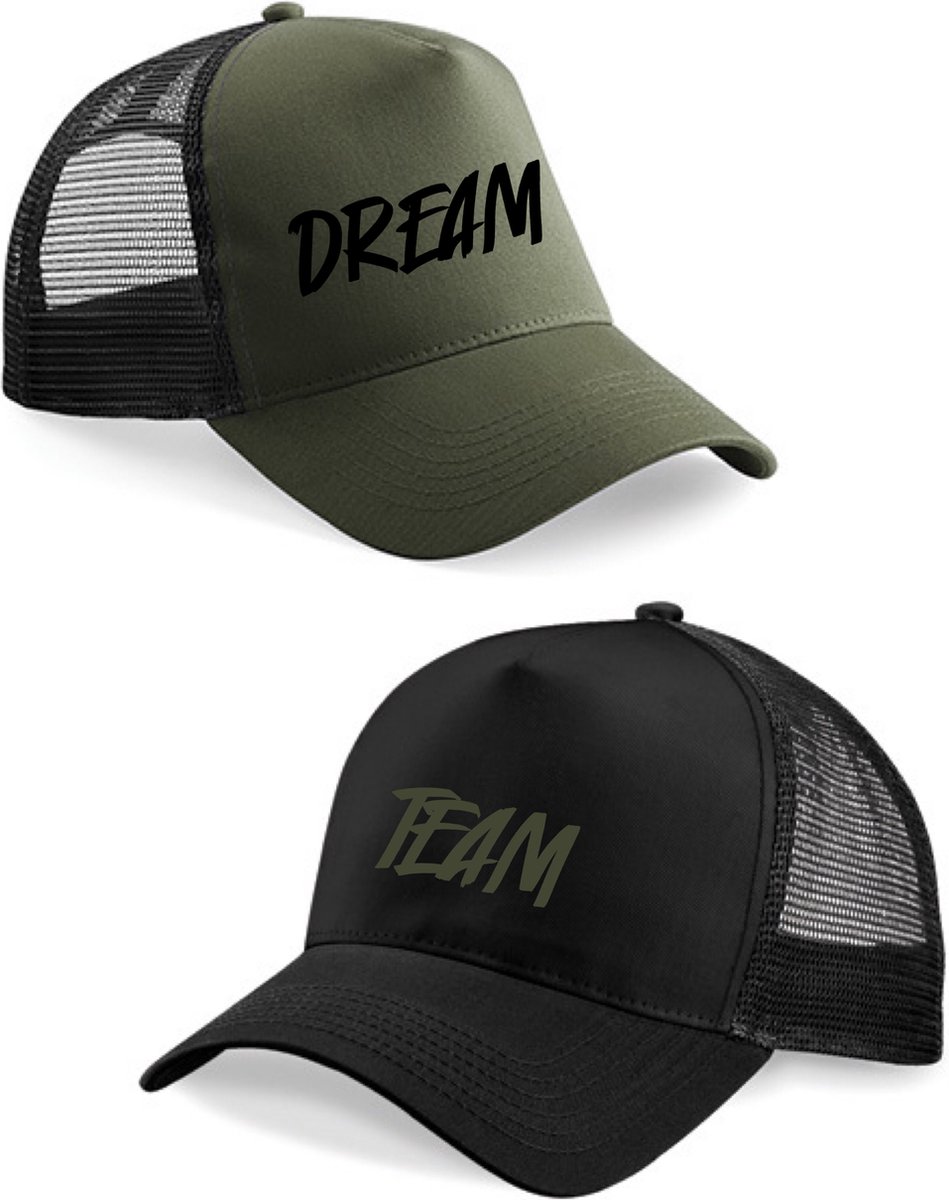 Pet-zwart-legergroen-Dream Team-2 stuks
