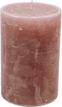 Stompkaars - Antiek roze - 10x15cm - parafine - set van 2