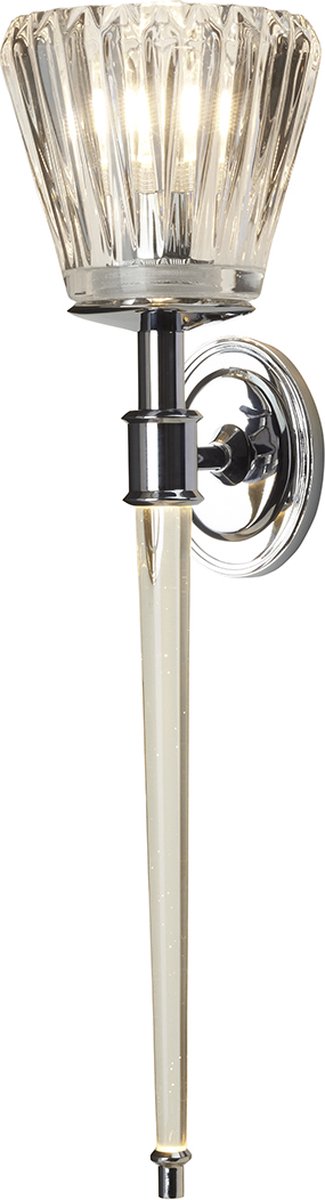 Landelijke Wandlamp - Steady Lighting - Metaal - Landelijk - G9 - L: 17.3cm - Voor Binnen / Binnen - Woonkamer - Eetkamer - Zilver