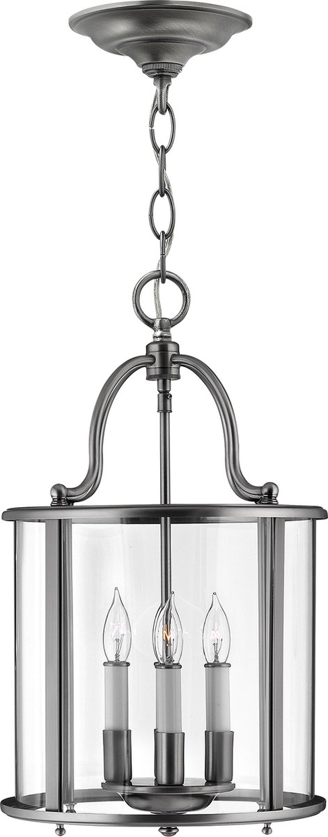 Moderne Plafondlamp - Steady Lighting - Metaal - Modern - E27 - L: 47cm - Voor Binnen - Woonkamer - Eetkamer - Grijs
