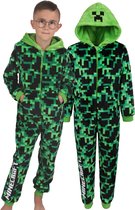 Minecraft - Groen-Zwarte, Eendelige Pyjama voor Jongens / 122