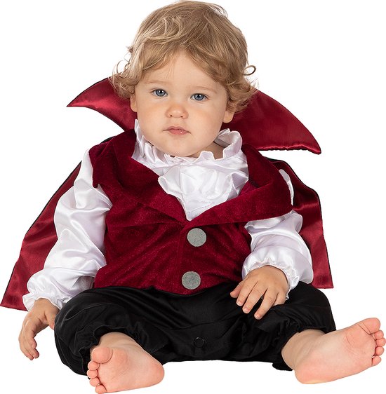 FUNIDELIA Graaf Draculakostuum voor baby - Maat: - Zwart