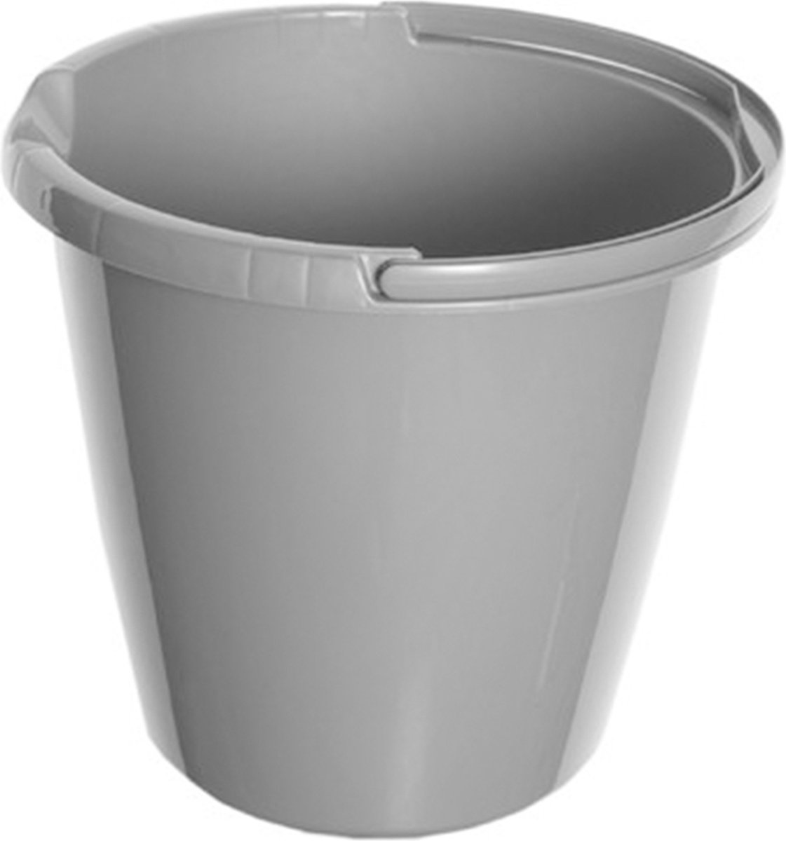 Goedkoopste Whitefurze huishoud/schoonmaak Emmer - 10 liter - Kunststof - Grijs - 29 x 29 x 27 cm