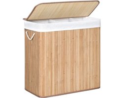 MAZAZU Wasmand met 3 secties - Katoen - Bruin - ‎60x40x61.5