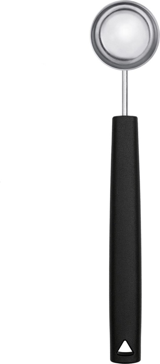 Triangle RVS Maatlepel / Koffieschep – 15 ml – Met Kunststof Heft – Zwart