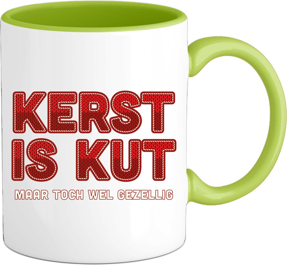 Kerst is kut, maar toch wel gezellig - Mok - Appel Groen