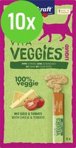 Vitakraft Vita Veggies Liquid Kaas & Tomaat 6x15 gram - 10 verpakkingen