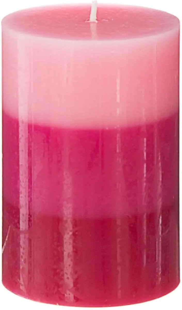 Atmosphera Geurkaars Nina - 1x stuks - Framboos - 45 branduren - 7 x 10 cm Rose foncé