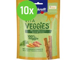 Vitakraft Vita Veggies Sticks Zoete Aardappel - hondensnack - 80 gram - 10 verpakkingen
