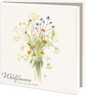 Bekking & Blitz - Wenskaartenmapje - Set wenskaarten - Kunstkaarten - Museumkaarten - Uniek design - 10 stuks - Inclusief enveloppen - Wilde bloemen - Wildflower - Janny van den Broek