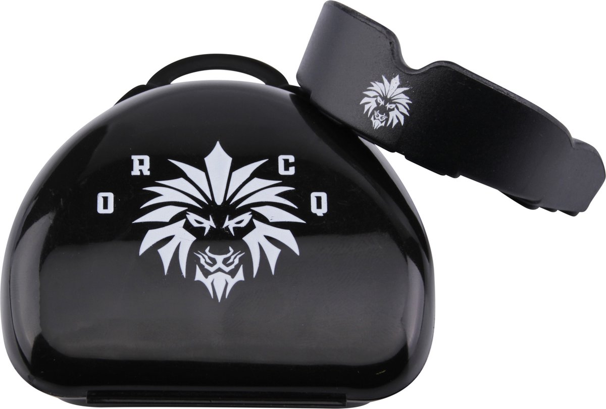 ORCQ Gebitsbeschermer - Mouthguard voor Boksen, Kickboksen en Hockey - Gebitsbeschermer voor de Jeugd/Junioren - Bitje met opbergdoosje - Zwart