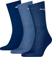 Puma Crew Sock Light (pack de 3) - chaussettes - bleu foncé - Taille : 39-42