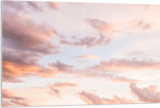 WallClassics - Acrylglas - Pastelkleuren in de Lucht - 120x80 cm Foto op Acrylglas (Met Ophangsysteem)