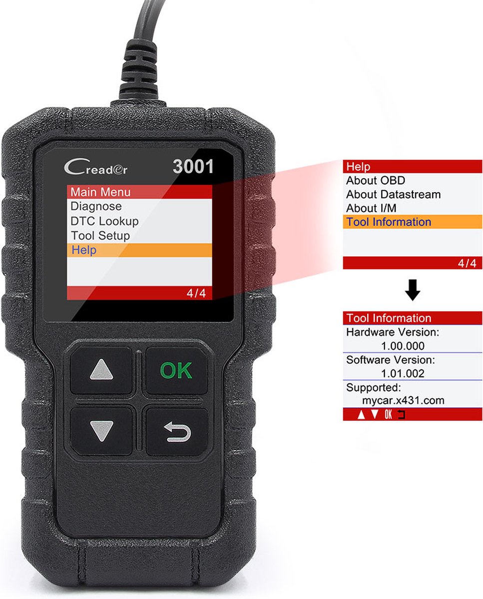 Launch Creader 3001 - OBD2 scanner thumbnail 6
