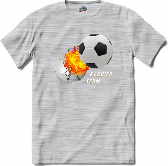 Foto: Carbied bus voetbal schieten oud en nieuw melkbus vuurwerk t shirt unisex donker grijs gem leerd maat 3xl