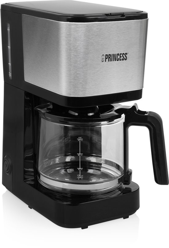 Princess 246031 Compact 12 - Filter-koffiezetapparaat - Zwart - 1.25 liter