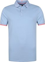 Suitable - Polo Harold Fluor Blauw - Slim-fit - Heren Poloshirt Maat 3XL