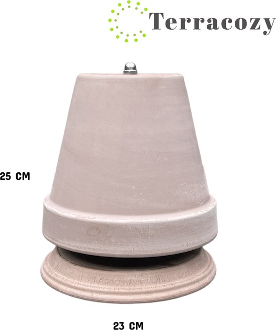 Bougie chauffeplatMokaÉconomie durableChauffage chauffeplatpot en terre...