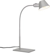 Briloner Leuchten - Tafellamp flexibel, tafellamp verstelbaar, bureaulamp tuimelschakelaar, 1x E27 fitting max. 10 watt, incl. snoer, chroom mat, 65 cm