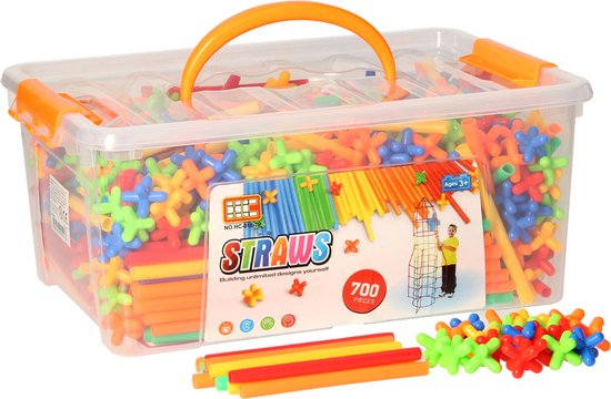 bouwrietjes in opbergbox, 700dlg.