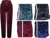 Mawi Fashion - Pantalon en Velours - pantalon de sport - pantalon femme - taille unique - vert